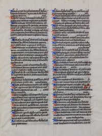 Interpretation of Hebrew Names, Parisian Bible leaf, c 1250.