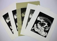 “SIDHE” carved woodblock c.1900. Art Nouveau style. “SIDHE” carved woodblock c.1900. Art Nouveau style.