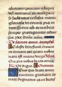 SOLD Saints Anne & Mary Magdalene Antiphons & Prayers. c.1500. SOLD Saints Anne & Mary Magdalene Antiphons & Prayers. c.1500.