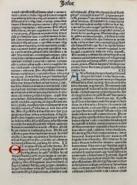 The Book of Joshua. 1488 Bible leaf. The Book of Joshua. 1488 Bible leaf.