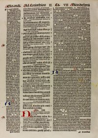 Glossed incunable leaf, 1498. Corinthians II. Glossed incunable leaf, 1498. Corinthians II.