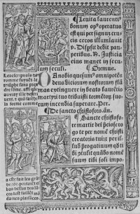 The Suffrages of the Saints. Book of Hours leaf printed on paper c.1530, Paris The Suffrages of the Saints. Book of Hours leaf printed on paper c.1530, Paris