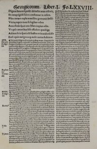 Virgil’s Georgics. Glossed post incunable leaf, 1507. Virgil’s Georgics. Glossed post incunable leaf, 1507.
