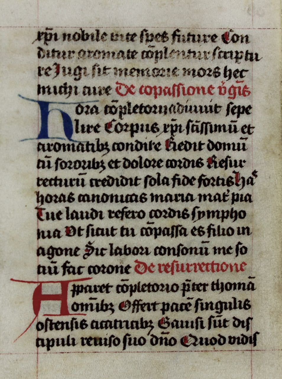 Tiny Book of Hours leaf, Flanders, c. 1475. Tiny Book of Hours leaf, Flanders, c. 1475.