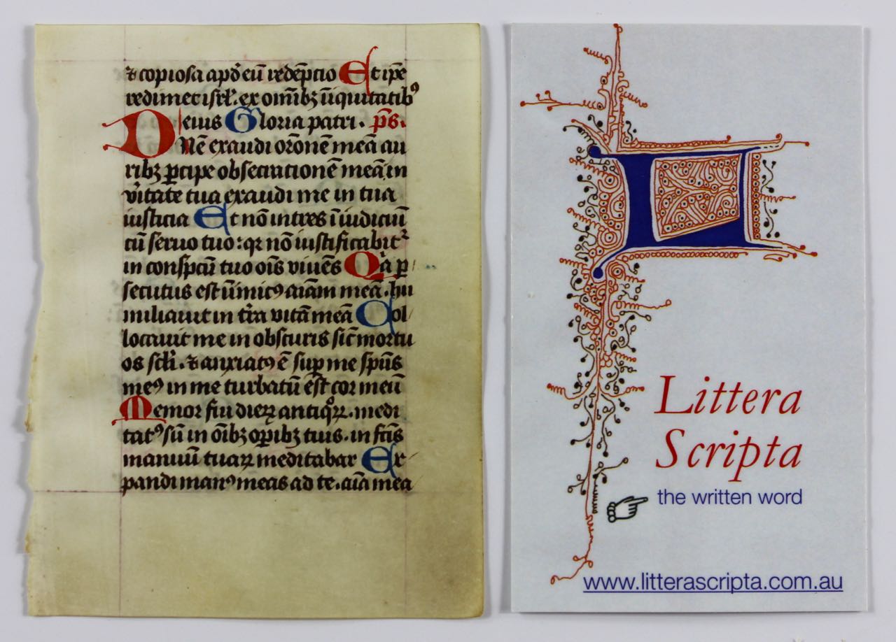 Tiny Flanders Book of Hours leaf, c. 1475 Tiny Flanders Book of Hours leaf, c. 1475