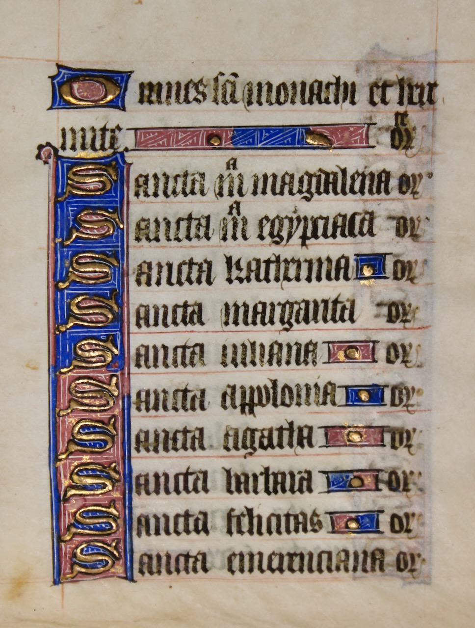 The Litany of the Saints in a French Book of Hours, c.1450. The Litany of the Saints in a French Book of Hours, c.1450.