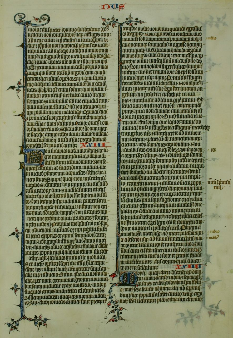 Manuscript Lectern Bible leaf, c.1300 Manuscript Lectern Bible leaf, c.1300