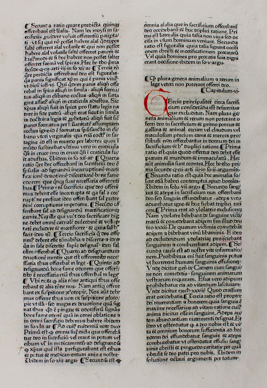 Very Early incunable leaf, 1474. Rainerius of Pisa. Very Early incunable leaf, 1474. Rainerius of Pisa.